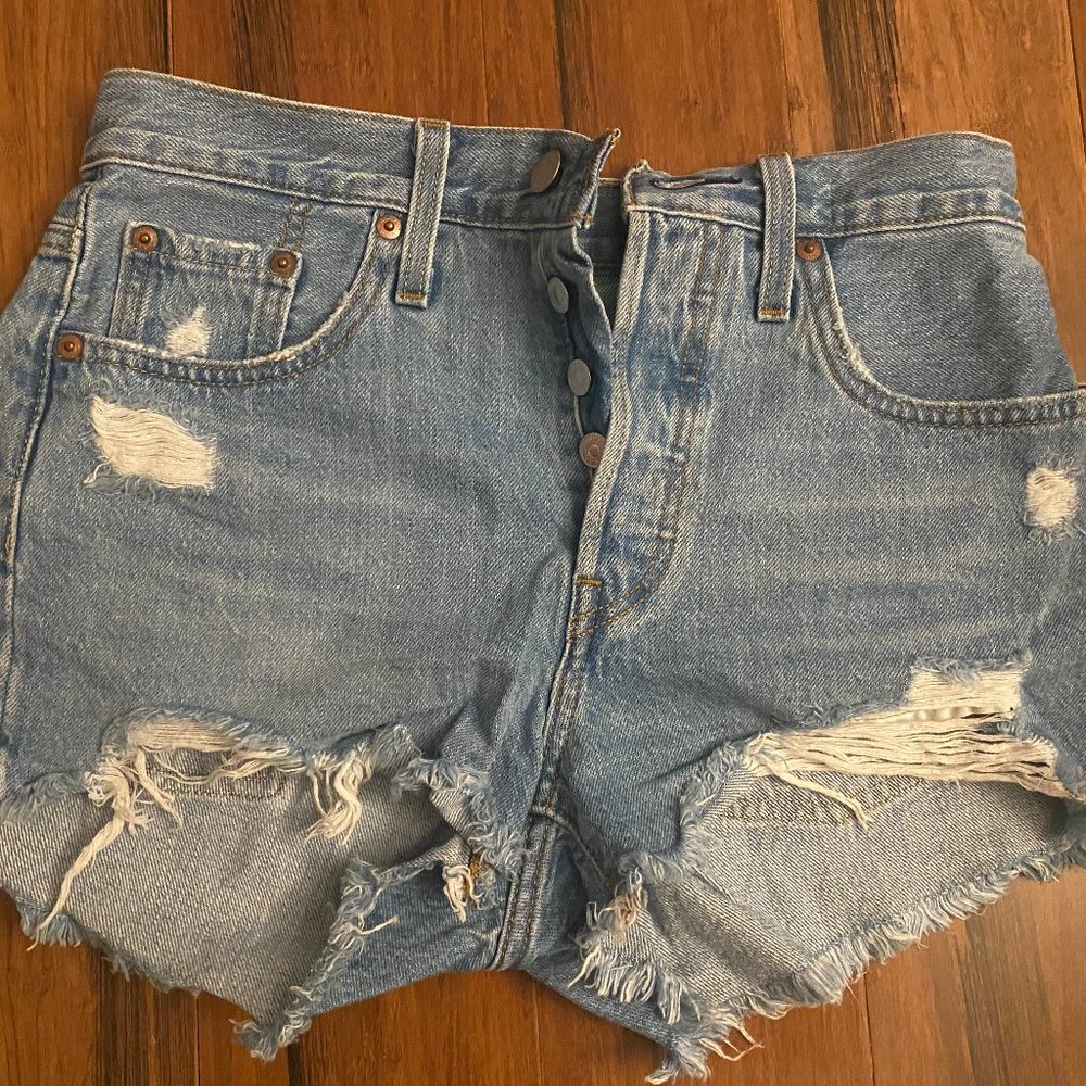 Levi's 501 Light Wash Jean Shorts